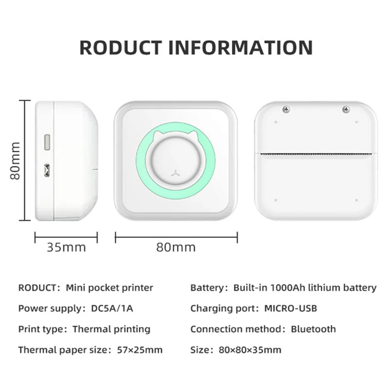 Mini impresora térmica para móvil