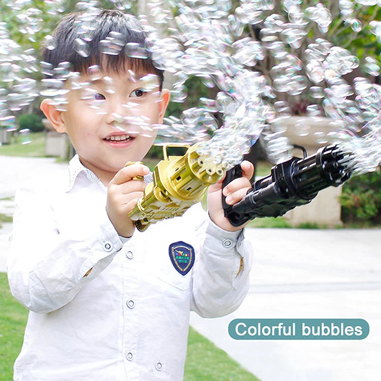 Metralleta de burbujas para niños